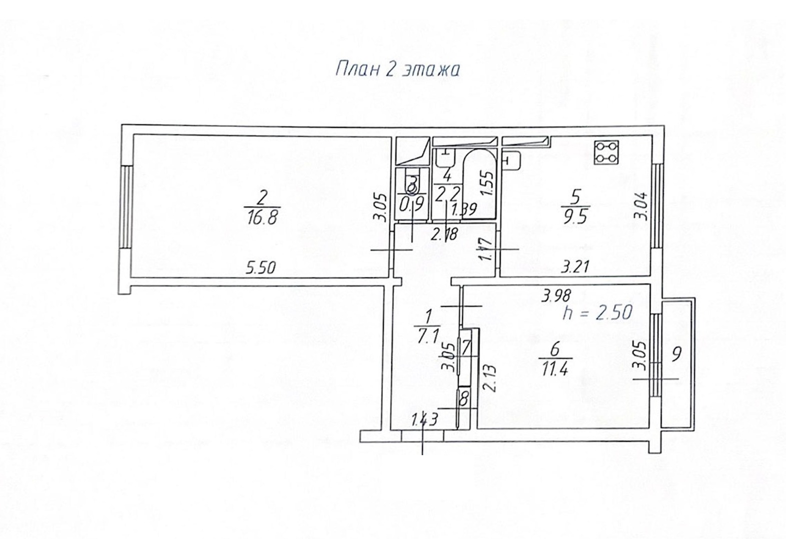 Продажа 2-комнатной квартиры, Московская, Дальняя улица,  д.6